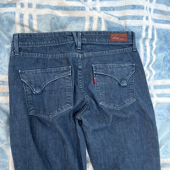 Levi’s 28 Dark Blue Denim Jeans Snap Back Pockets Irregular 28/34 26x34 Waist 30 - Picture 11 of 16